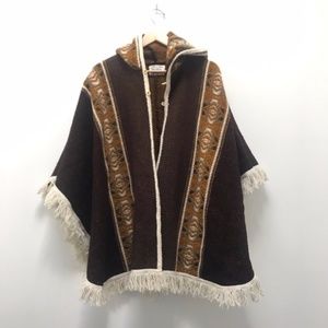 Milma Arte Wool Hooded Poncho Cape